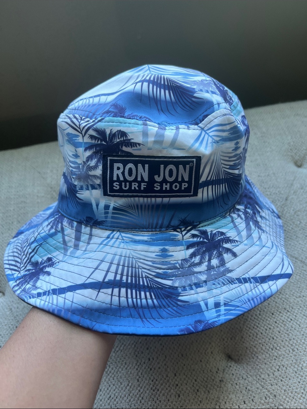 Ron Jon Blue Tropical Palm Bucket Hat